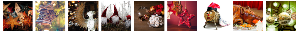horizontal photo collage of christmas images